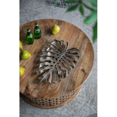 🌿“Where the Wild Grows in the Golden Stillness” – Sculptural Monstera Leaf Accent for Wall or Tabletop