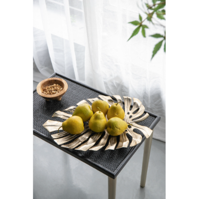 🌿“Where the Wild Grows in the Golden Stillness” – Sculptural Monstera Leaf Accent for Wall or Tabletop