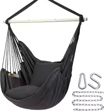 🌿“Tassels & Tranquility” – Hanging Hammock Chair with Pocket