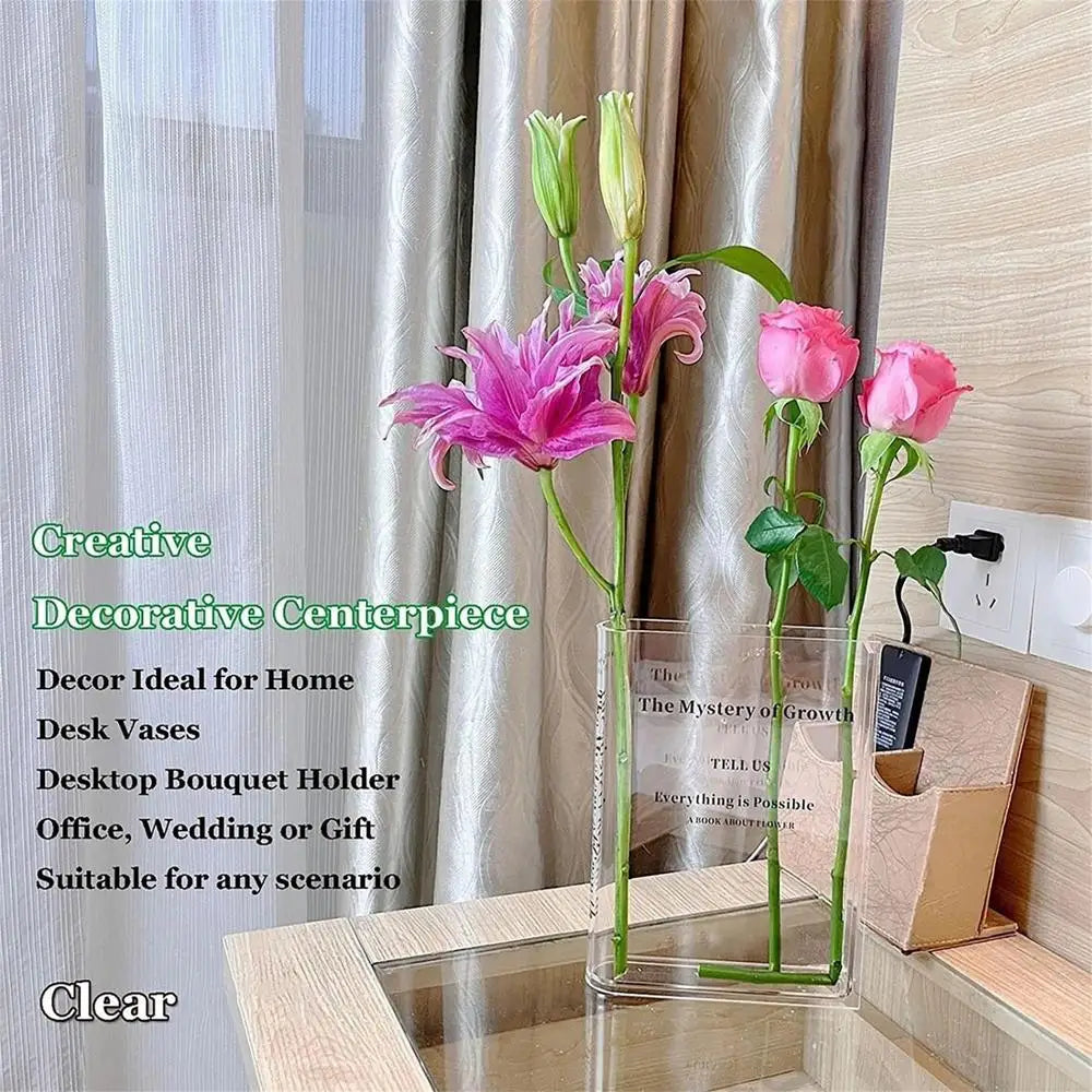 “The Mystery of Growth” – Clear Acrylic Book Vase