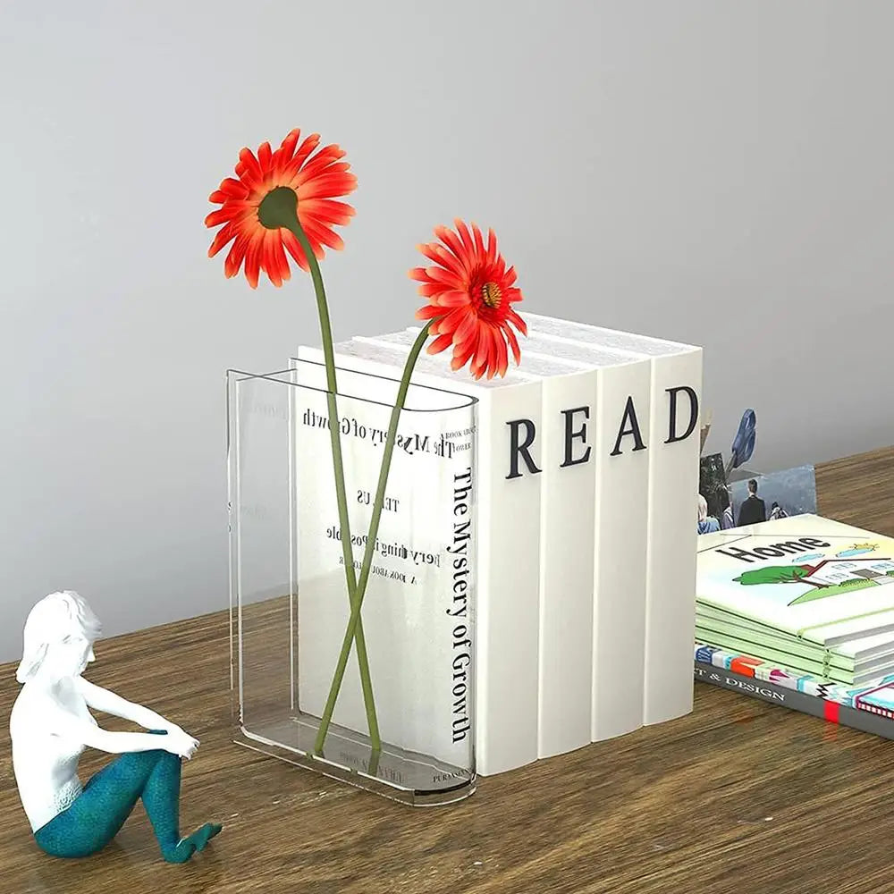 “The Mystery of Growth” – Clear Acrylic Book Vase