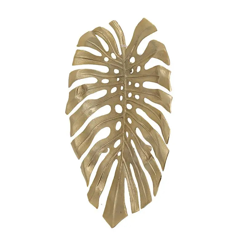 🌿“Where the Wild Grows in the Golden Stillness” – Sculptural Monstera Leaf Accent for Wall or Tabletop
