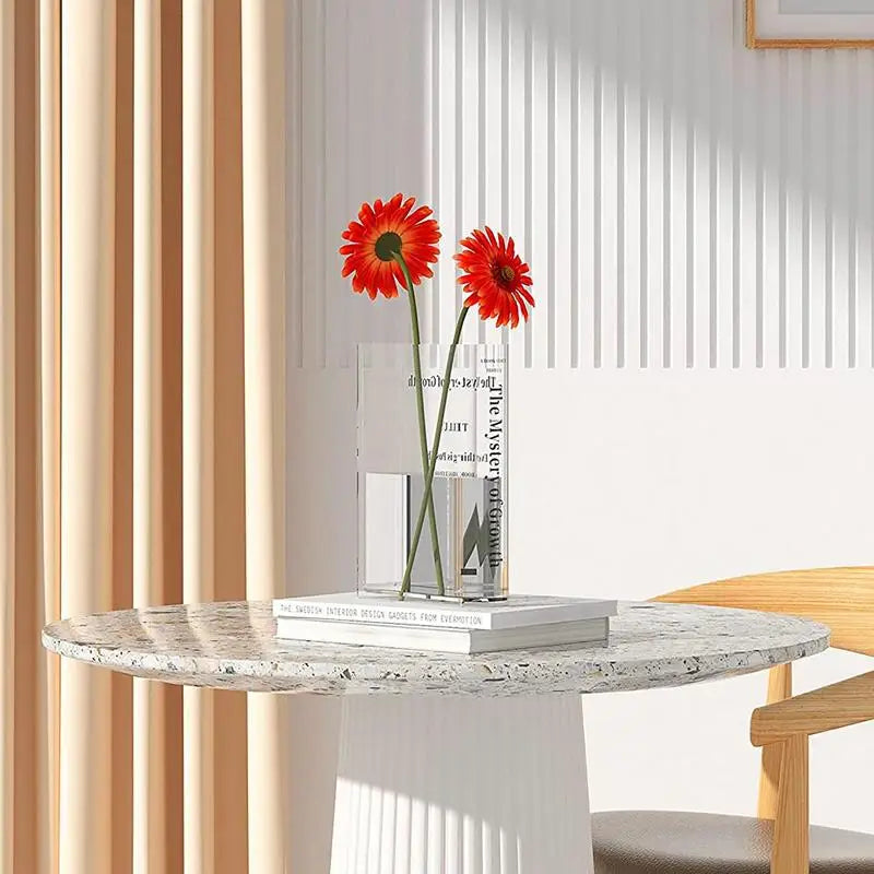 “The Mystery of Growth” – Clear Acrylic Book Vase