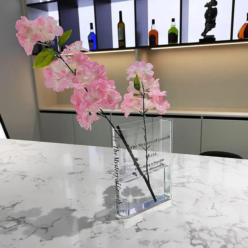 “The Mystery of Growth” – Clear Acrylic Book Vase