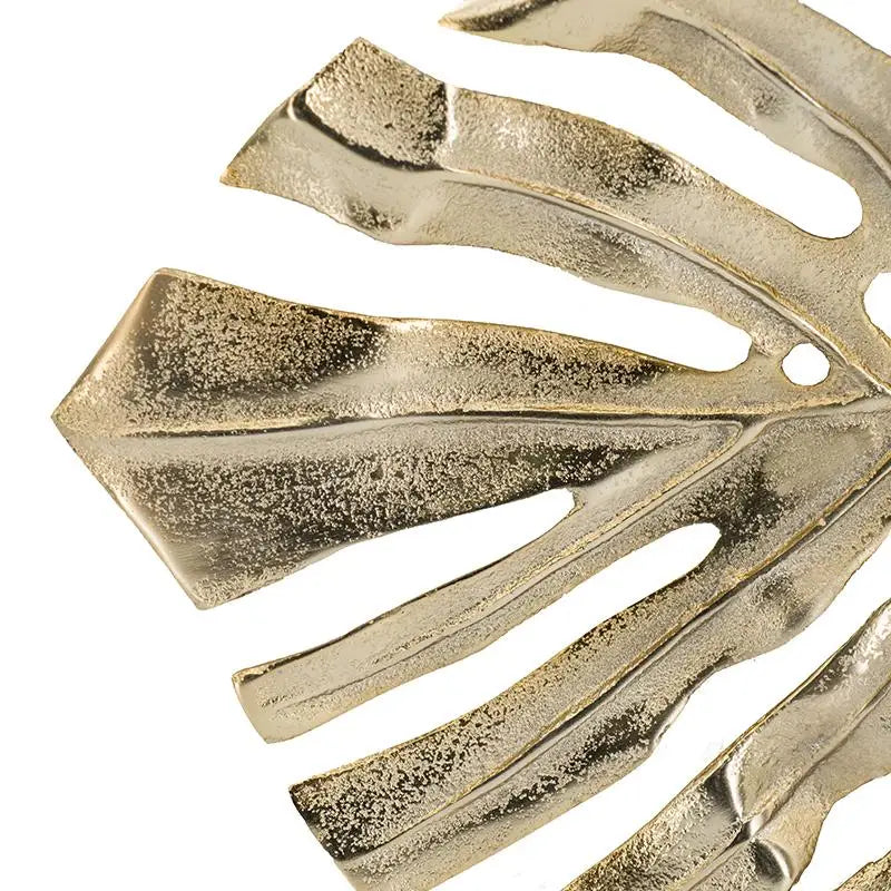🌿“Where the Wild Grows in the Golden Stillness” – Sculptural Monstera Leaf Accent for Wall or Tabletop