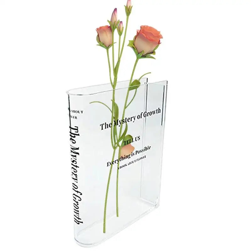 “The Mystery of Growth” – Clear Acrylic Book Vase