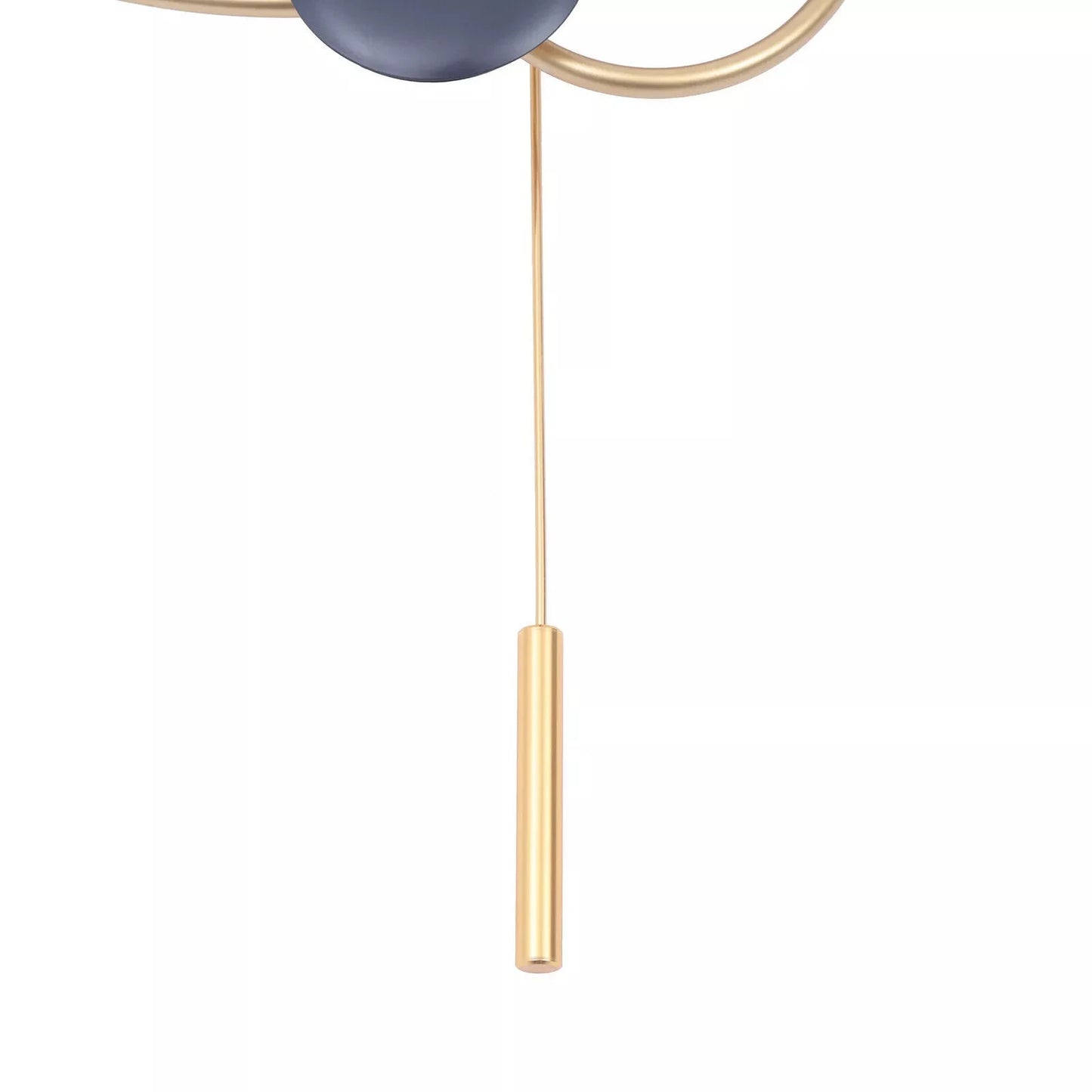 🕰️ “Art in Motion” – Modern Nordic Wall Clock in Matte Gold-Tone with Sculptural Detail
